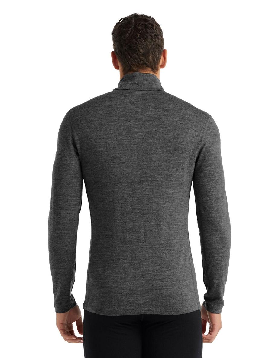 Icebreaker Merino 260 Tech Long Sleeve Half Zip Thermal Top Férfi Base Layers Szürke | HU 1386ILHS